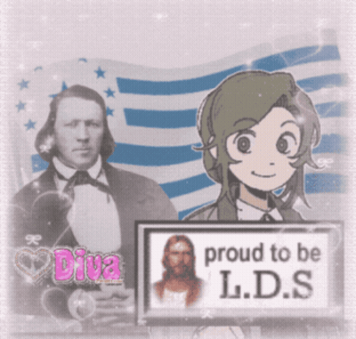 A Girl Holding A Sign That Says Proud To Be L.d.s. GIF