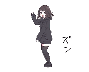 A Girl In A Black Hoodie Is Dancing In Front Of A White Background Sticker
