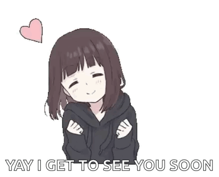 A Girl In A Black Hoodie Is Smiling And Holding A Pink Heart . GIF