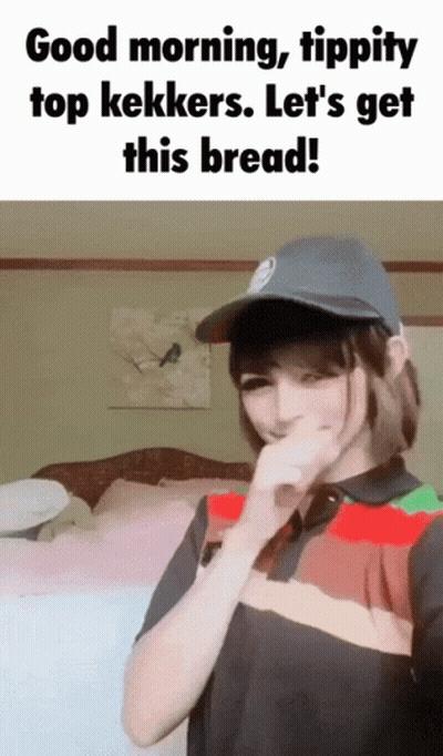 A Girl In A Burger King Uniform Says Good Morning Tippity Top Kekkers GIF
