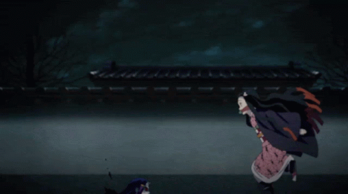 A Girl In A Pink Dress Is Jumping In The Air In A Dark Room GIF