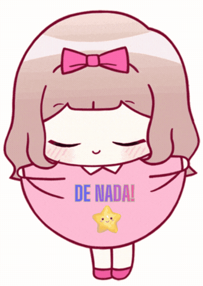 A Girl In A Pink Dress With The Words De Nada Written On Her Shirt GIF