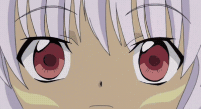 A Girl In A Pink Kimono Is Flying Through The Air With A Blue And Yellow Sword GIF