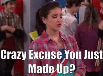 A Girl In A Plaid Shirt Says Crazy Excuse You Just Made Up .. GIF