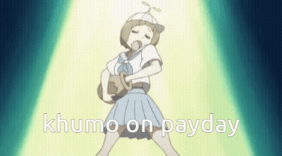 A Girl In A School Uniform Is Standing In Front Of A Light And Holding A Football In Her Hand . GIF