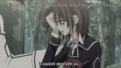 A Girl In A School Uniform Is Talking About How Much He Loves Fritzi GIF