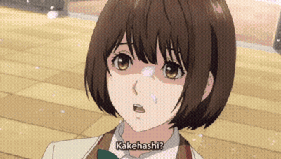 A Girl In A School Uniform Says Kakehashi In A Cartoon GIF