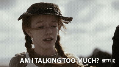 A Girl In A Straw Hat Says Am I Talking Too Much GIF
