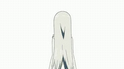 A Girl In A White Dress Is Standing In A Forest With Flowers Falling From The Trees . GIF