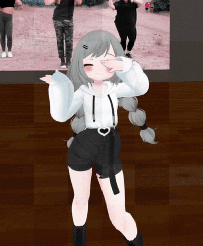 A Girl In A White Hoodie And Black Shorts Covering Her Face GIF