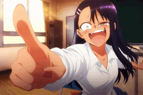 A Girl In A White Shirt Is Giving A Thumbs Up Sign GIF
