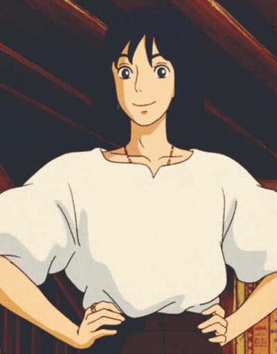 A Girl In A White Shirt With Her Hands On Her Hips Looks At The Camera GIF