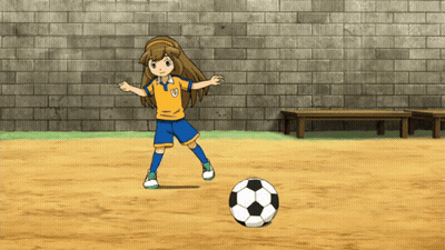 A Girl In A Yellow Shirt With The Letter U On It GIF