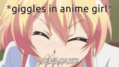 A Girl Is Covering Her Mouth With Her Hand And Making A Face . GIF
