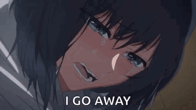 A Girl Is Crying And Says `` I Go Away '' While Laying Down . GIF