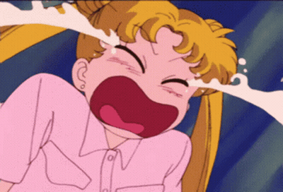 A Girl Is Crying With Tears Coming Out Of Her Eyes GIF