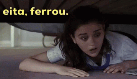 A Girl Is Hiding Under A Bed With The Words " Eita Ferrou " Written Above Her GIF