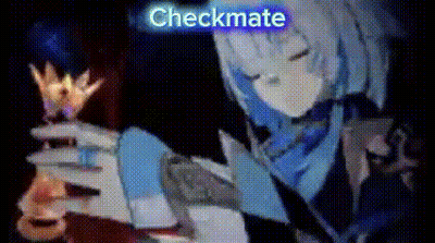 A Girl Is Holding A Chess Piece In Her Hand And Playing Chess . GIF