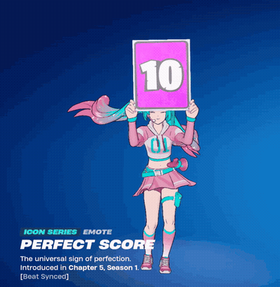 A Girl Is Holding A Sign That Says Perfect Score GIF