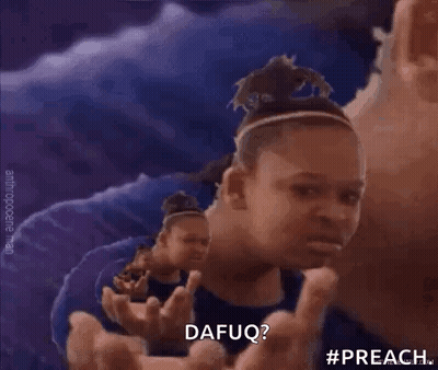 A Girl Is Making A Funny Face And Giving A Middle Finger While Another Girl Looks On . GIF