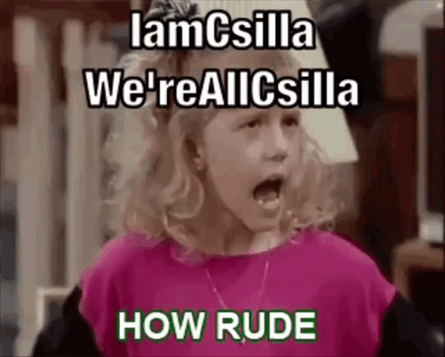 A Girl Is Making A Funny Face With Her Mouth Open And The Words `` How Rude '' On The Bottom . GIF