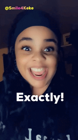 A Girl Is Making A Funny Face With The Words Exactly Below Her GIF