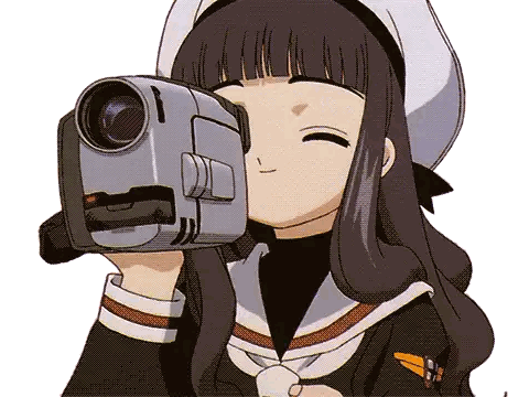 A Girl Is Taking A Picture With A Camera Sticker