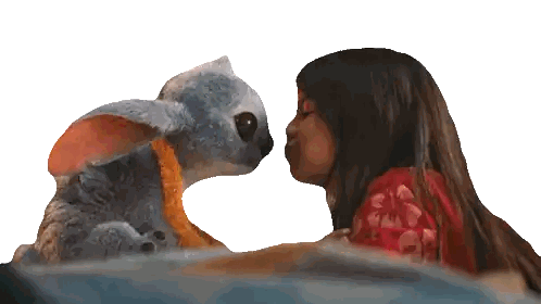 A Girl Kissing A Stuffed Animal On The Nose Sticker