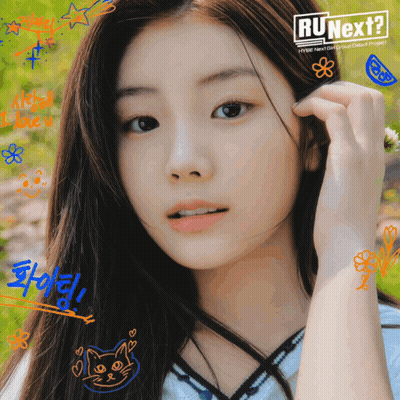 A Girl 'S Face Is On A Poster For Run Next GIF