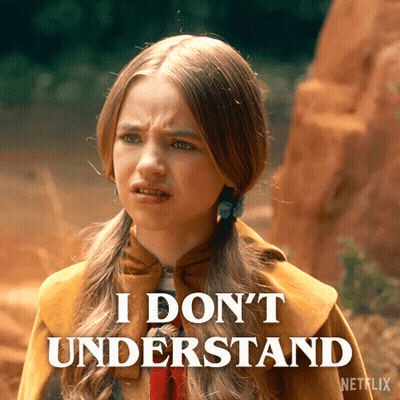 A Girl Says I Don 'T Understand On A Netflix Ad GIF