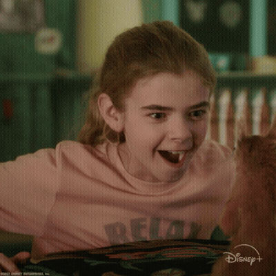 A Girl Says " I Knew It " In A Disney+ Advertisement GIF