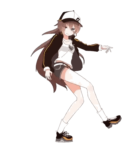 A Girl Wearing A Baseball Cap With The Letter G On It Is Dancing Sticker