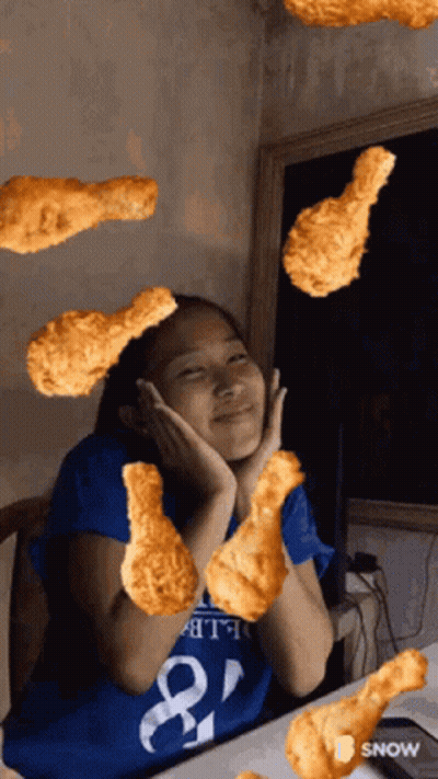 A Girl Wearing A Blue Shirt With The Number 8 On It GIF