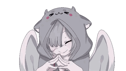A Girl Wearing A Cat Hoodie Making A Heart With Her Hands Sticker
