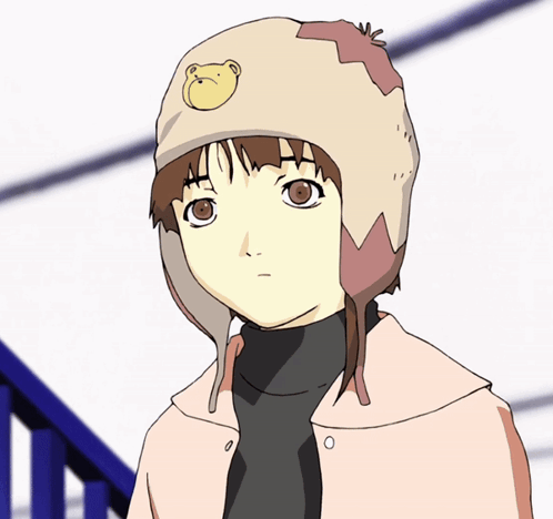 A Girl Wearing A Hat With A Yellow Bear On It GIF