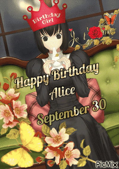 A Girl Wearing A Red Birthday Girl Crown Is Sitting On A Couch GIF