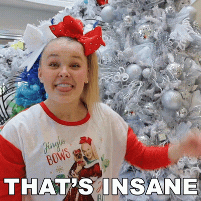 A Girl Wearing A Shirt That Says Jingle Bows On It GIF