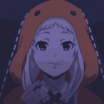 A Girl Wearing An Orange Hoodie Is Smiling And Holding A Bowl Of Popcorn GIF