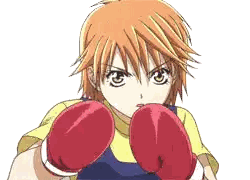 A Girl Wearing Boxing Gloves Is Ready To Fight Sticker
