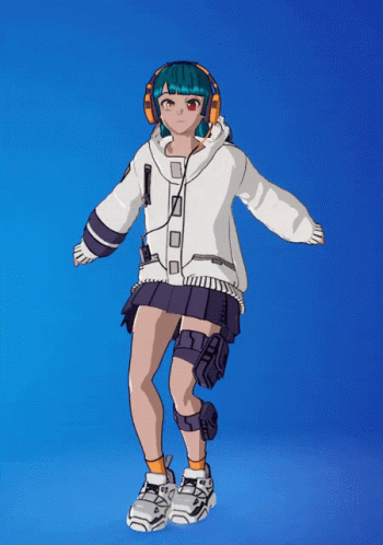 A Girl Wearing Headphones And A White Jacket GIF
