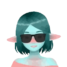 A Girl Wearing Sunglasses Has A Fire Behind Her Ear Sticker