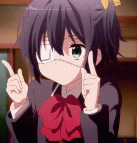 A Girl With A Bandage On Her Eye Is Giving The Thumbs Up Sign GIF