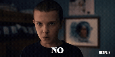 A Girl With A Black Nose Has The Word No Written On Her Face GIF