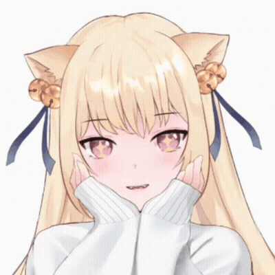 A Girl With A Cat Ear And Bells In Her Hair GIF