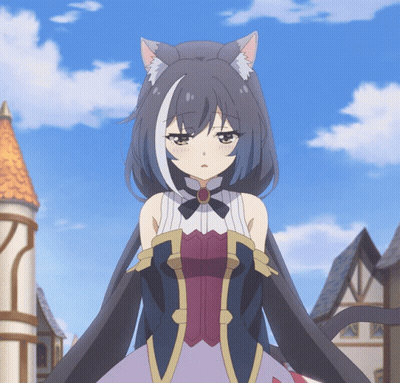 A Girl With A Cat Ear On Her Head GIF
