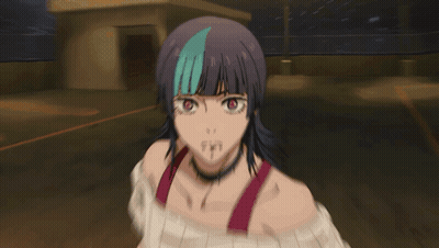 A Girl With A Choker Around Her Neck Stands In A Parking Lot At Night GIF
