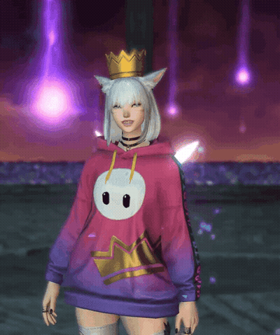 A Girl With A Crown On Her Head Wears A Pink Hoodie GIF