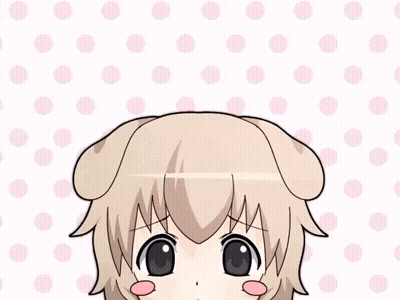 A Girl With A Dog Ear On Her Head GIF