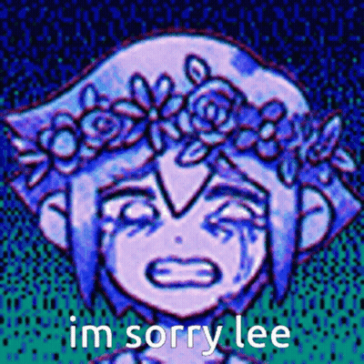 A Girl With A Flower Crown On Her Head Is Crying And Says Im Sorry Lee GIF