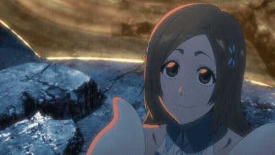 A Girl With A Flower In Her Hair Is Smiling And Looking At The Camera GIF